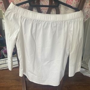 Drew poplin off the shoulder top size small